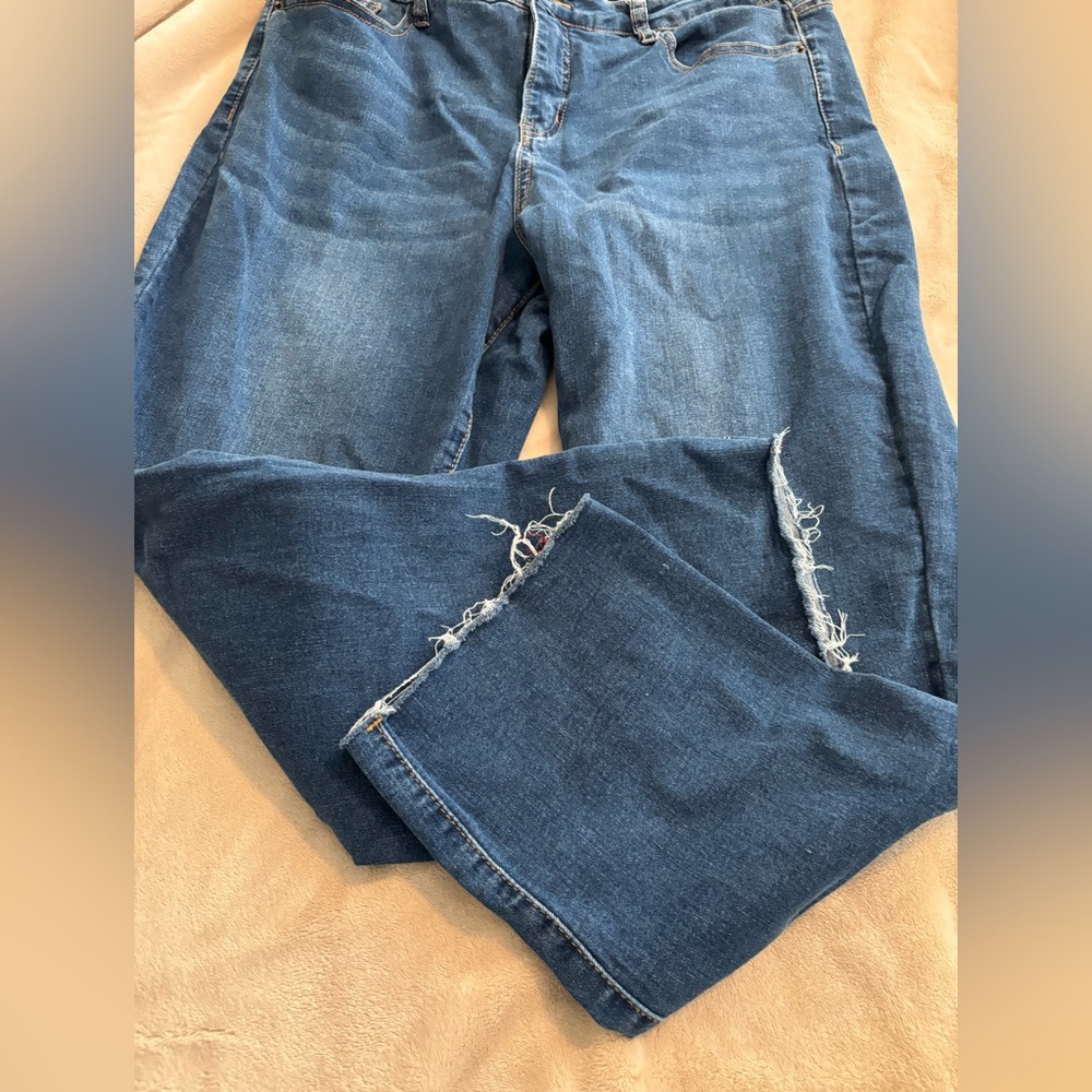 BLEU Jeans Size 14 Raw Hem